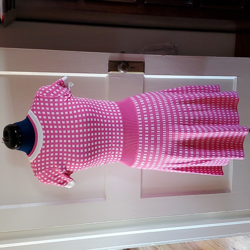 Pink fit and flare dress